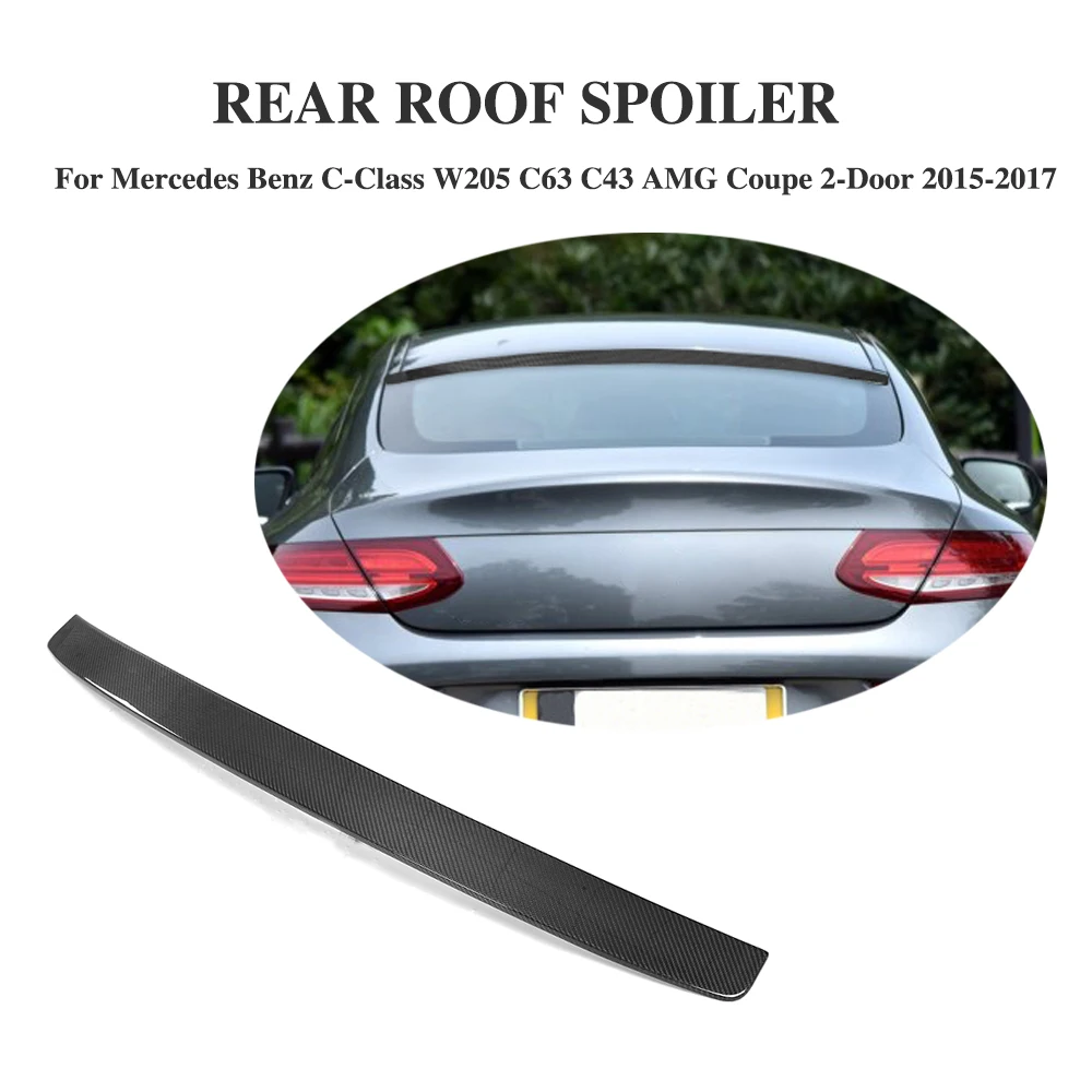 Карбоновый черный Задний спойлер на крышу для Mercedes Benz C Class C205 C63 C43 AMG Coupe 2 двери 2015