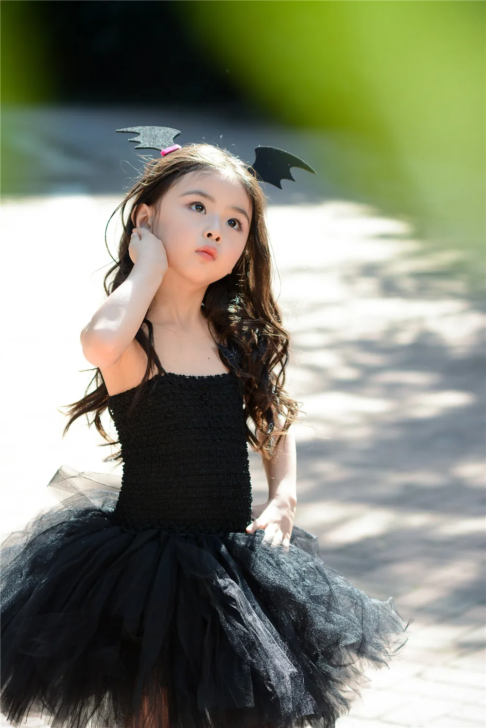 Шикарная мечта, черное платье Летучая мышь на Хэллоуин для девочек маскарадное платье-пачка в стиле вампира для маленьких девочек, детское платье-пачка на Хэллоуин