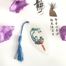 FangNymph креативный Китайский ветер кисточкой Закладка Фреска коллекционные натуральные листья закладки для офиса канцелярские принадлежности