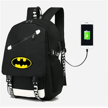 

Deadpool Iron Man Backpack USB Bag Travel School Bag USB Fashion teenagers Casual Laptop bag