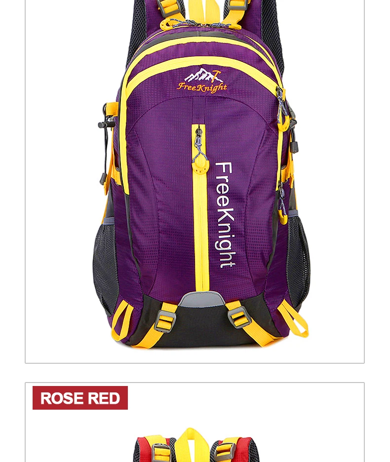 Best TOPTETN New outdoor bicycle equipment fitness large capacity two-color travel bag hiking waterproof scratch-resistant backpack 2