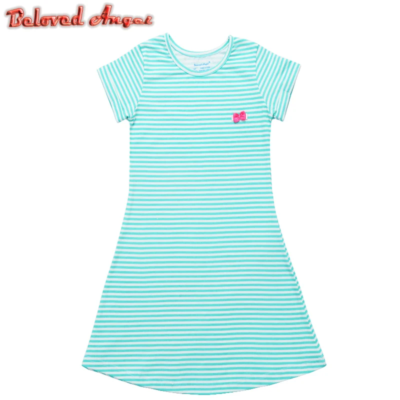 2019 New Summer Girls Vintage Dresses Children Clothing
