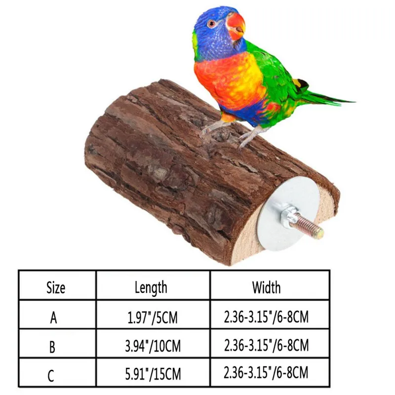 

Bird Accessories Wooden Pet Parrot Squirrel Bird Long Stand Platform Hanging Toy Goods For Birds
