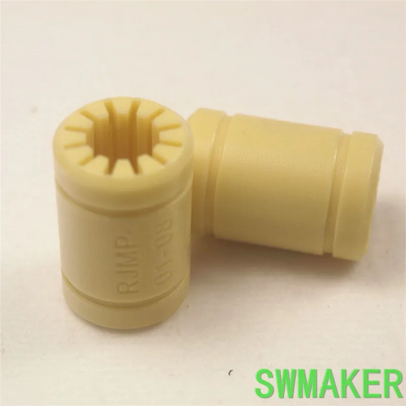 

SWMAKER 4pcs 3D Printer 3D Printer Solid Polymer ID 6/8/10/12mm shaft Igus Drylin RJMP-01-08 RJMP-01-06 RJMP-01-10 RJMP-01-12