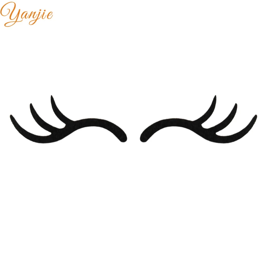 20pcs lot 55mm black felt unicorn sleepy eyes eyelash for girls 2022 unicorn birthday party diy kids hair bow hair accessories hair ties aliexpress