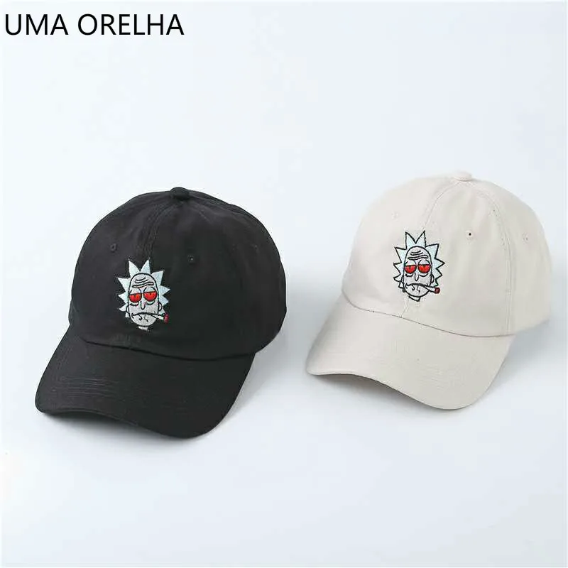 2018 fashion US Animation Rick Caps Dad Hat Rick and Morty Hats hip hop caps Snapback hat Casquette High Quality Cotton Baseball