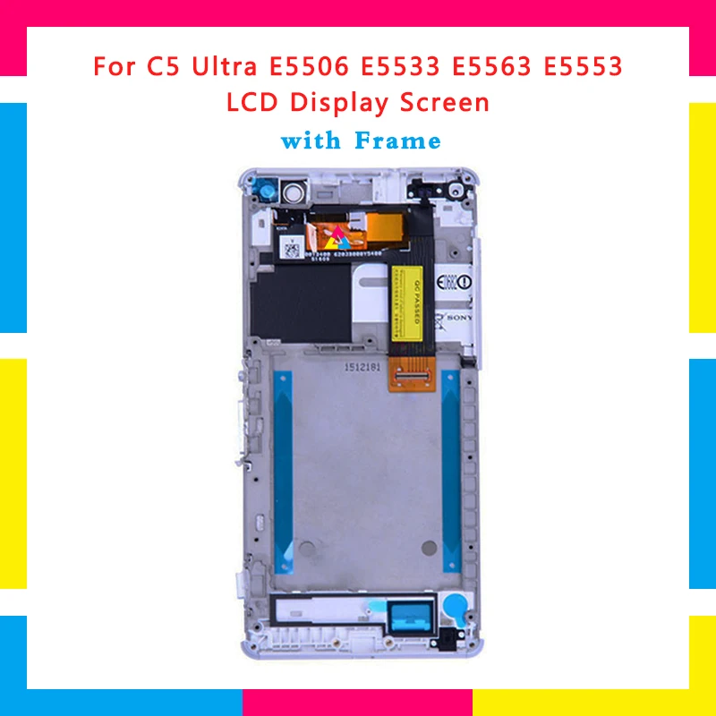 

5pcs LCD Display Screen With Touch Screen Digitizer Assembly For Sony Xperia C5 Ultra E5506 E5533 E5563 E5553 Replacement