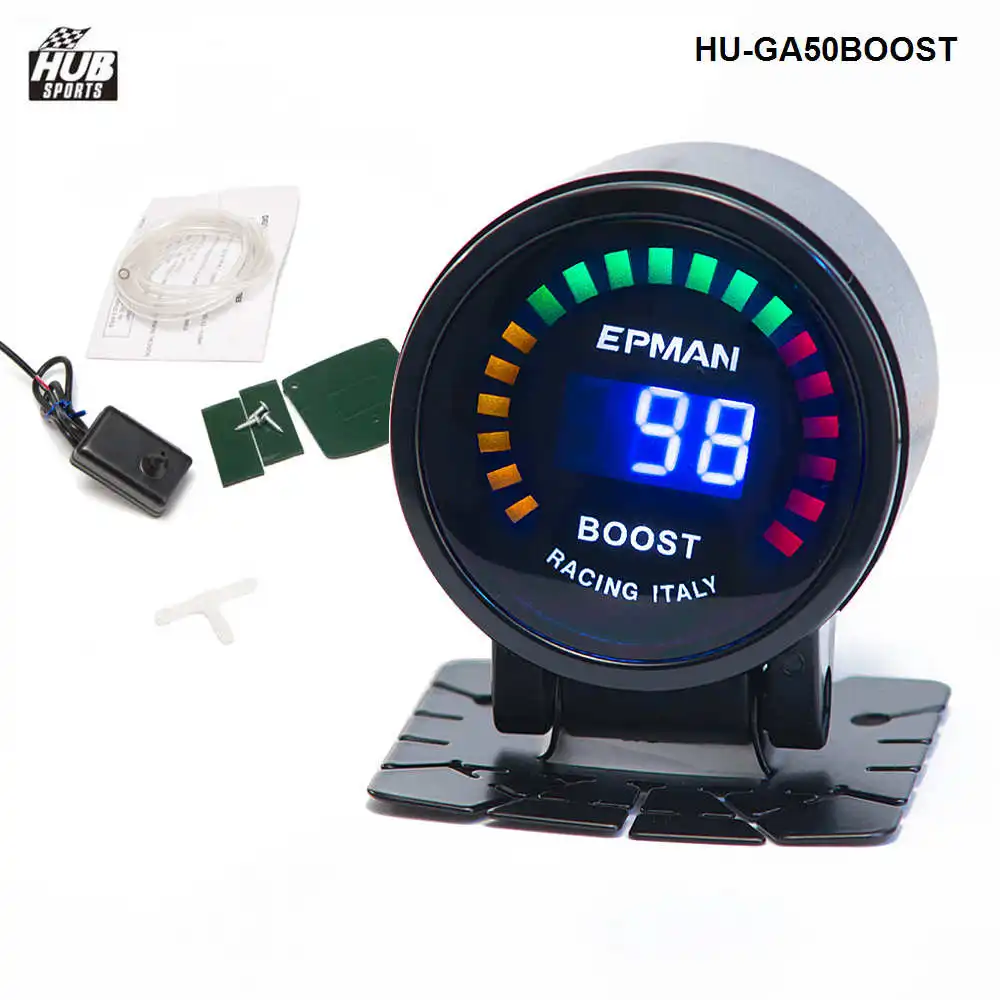 

2015 New EPMAN racing 52mm Smoked LED PSI/BAR Turbo Boost Meter Gauge with Sensor For Toyota Starlet EP91 HU-GA50BOOST