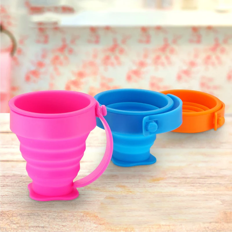 

Portable Silicone Folding Cup Collapsible Foldable Outdoor Telescopic Collapsible Drinkware Travel Retractable Camping Water Cup