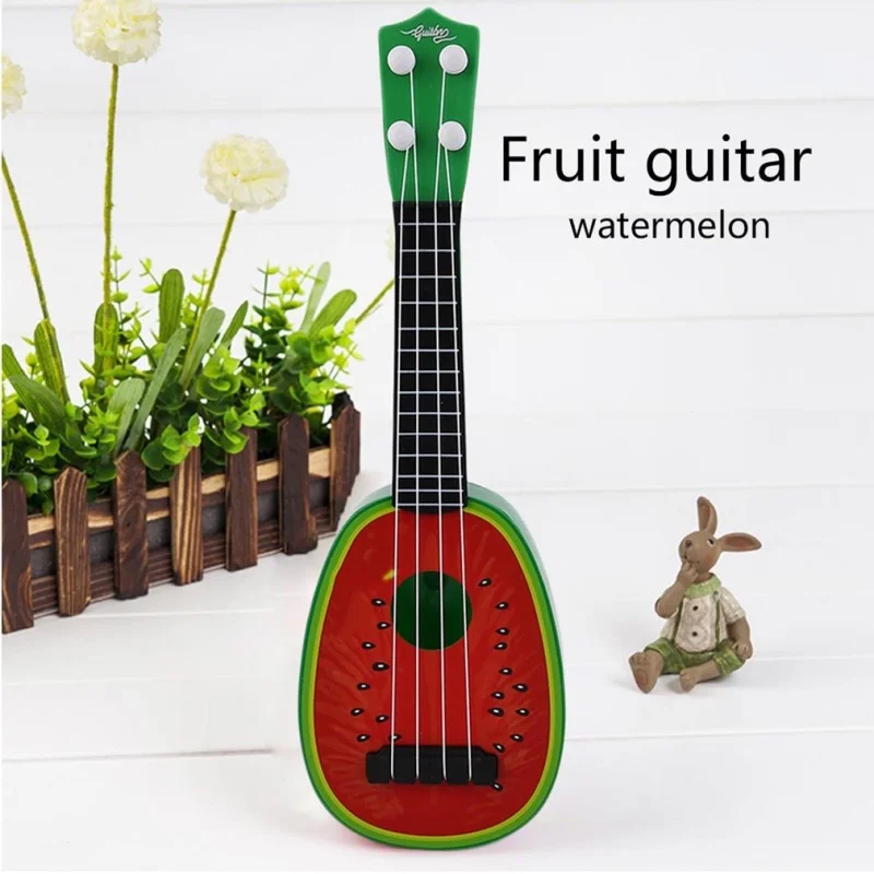 32cm 4 String Cute Mini Fruit Watermelon Plastic Guitar Ukulele Kids