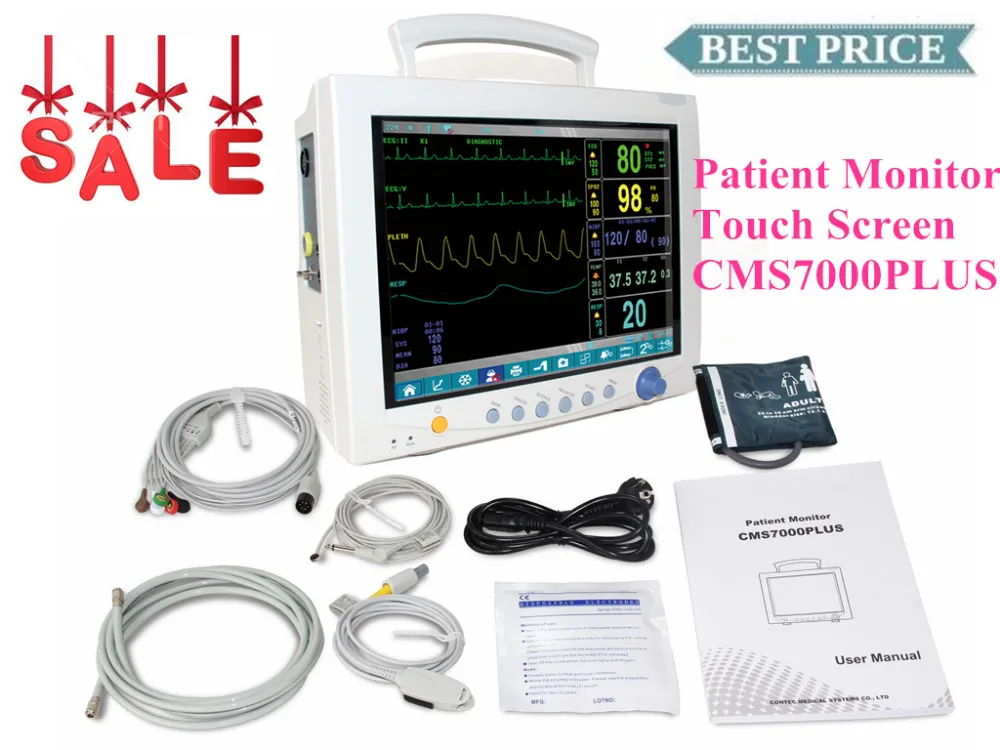 CMS7000 PLUS Touch Screen monitor vital signs Monitor 6-parameter portable ICU patient monitor CONTEC CMS7000 PLUS Touch Screen monitor vital signs Monitor 6-parameter portable ICU patient monitor CONTEC