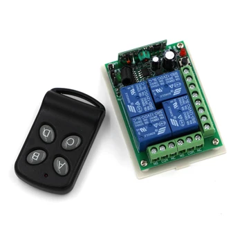 

4CH RF Wireless Remote Control Relay Switch RF Switch Controller Security System 315/433MHZ 4008