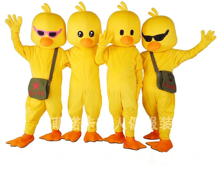 

Yellow Duck Cartoon Character Mascot Costume Fancy Outfit Party Dress Cute Animal School Team Mascot Costume Fancy Dress