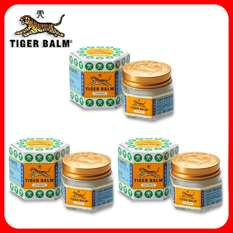 3 pieces Tiger Balm White Ointment Painkiller Muscle Pain Relief Soothe itch for Headache and suffy nose | Красота и здоровье