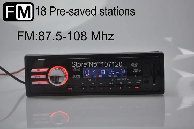 12 в автомобильный для стерео-Радио автомобильной ресивер MP3 стерео Автозвук проигрыватель USB SD карта MMC порт автомобильные радио aux-in в тире 1 DIN Размер