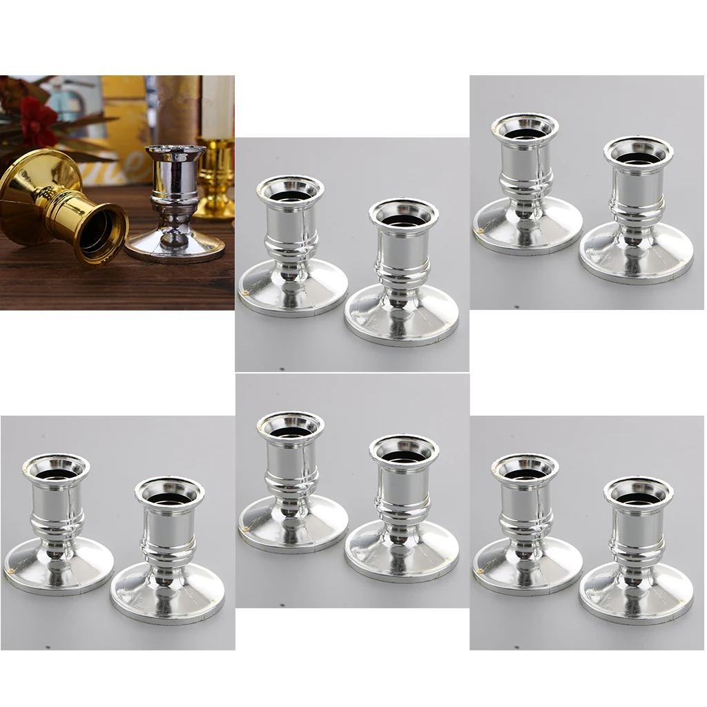 20pcs Plastic Pillar Candle Base Electronic Taper Candle Stand Holder