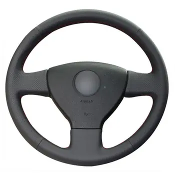 

Top Leather Steering Wheel Hand-stitch on Wrap Cover For VolksWagen Golf Polo Sagitar Lavida 2010 Polo