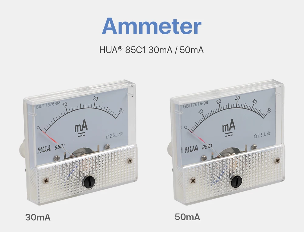 Cloudray 30mA 50mA Амперметр Хуа 85C1 DC 0-30mA 0-50mA аналоговая AMP Панель измеритель тока для CO2 лазерный станок для гравировки и резки