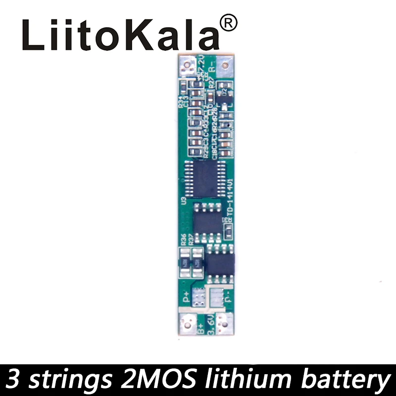 Liitokala 3 S 12 V печатная плата 18650 10A BMS литиевая защитная пластина 10,8 V 11,1 V 12,6 V напряжение батареи-ионный аккумулятор защита