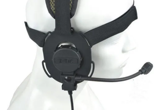 Z тактическая гарнитура наушники Bowman Evo III Airsoft Mic Radio Boom 3 Black TAN zTactical Z029|bowman evo iii|headset