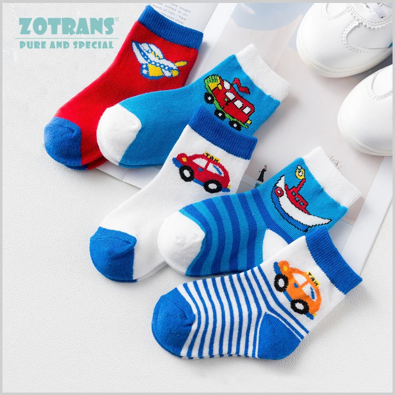 5 Pair/lot Toddle Baby Boy Socks Newborns Cotton Summer Autumn Cartoon Socks Infant Kids Short Socks for 0-2Years