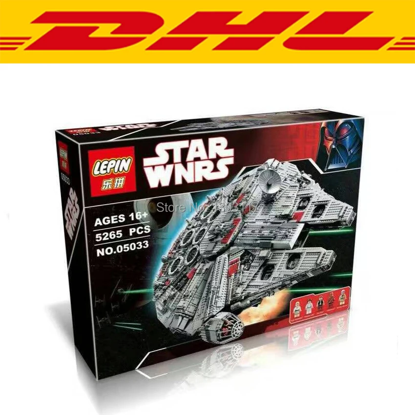 

5265Pcs LEPIN 05033 Star Wars Ultimate Collector's Millennium Falcon Model Building Kit Blocks Bricks Toy Compatible Legoe 10179