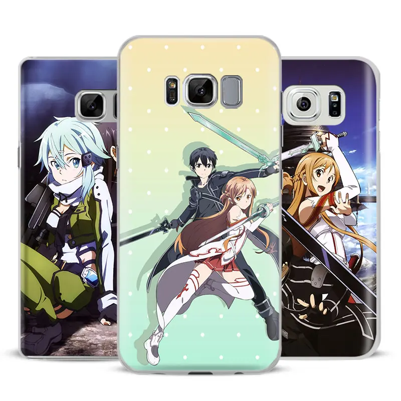 

Sword Art Online SAO ALO GGO Phone Case For Samsung Galaxy S4 S5 S6 S7 Edge S8 S9 Plus Note 8 2 3 4 5 A5 A7 J5 2016 J7 2017