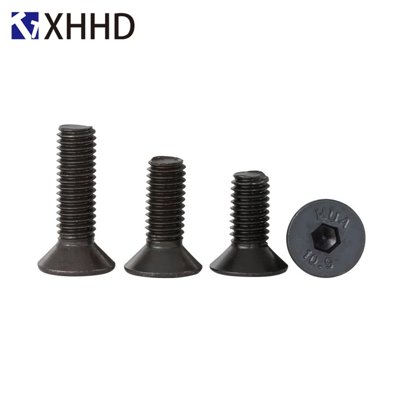 

DIN7991 Hex Flat Socket Head Cap Screw Metric Thread Hexagon Allen Countersunk Machine Bolt Black Alloy Steel 10.9 M5 M6 M8
