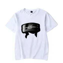 Крутой Харадзюку Наруто 2d печатных футболки уличная Мужская/женская летняя модная футболка Аниме Повседневная мультфильм печати мужские