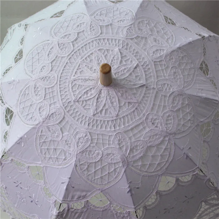 bride wedding umbrella white lace parasol 3