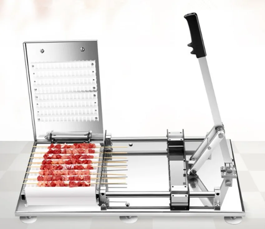 

Stainless steel manual doner kebab meat skewer machine high efficiency hot fast food lamb string tender meat machine