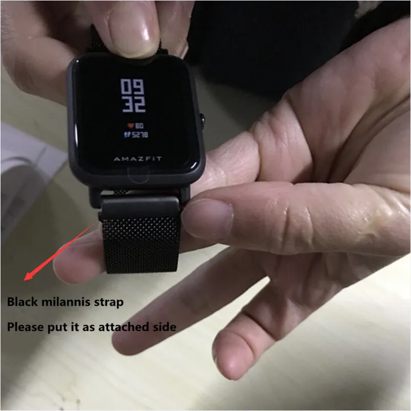 Ремешок из нержавеющей стали для Xiaomi Huami Amazfit металлический сменный Браслет Bip BIT