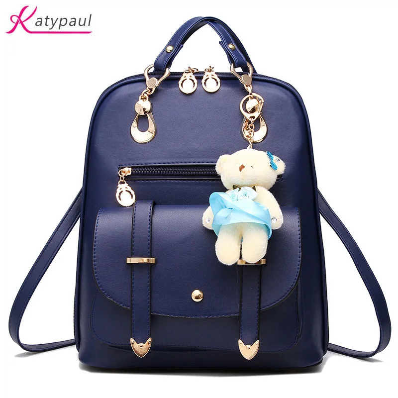 Women Backpack For Girls School Bag Bagpack 2017 New High Quality Casual Women Leather Backpacks Female