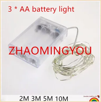

3 * AA LED battery Copper wire lights 2M/3M/5M string lights 20LED/30LED/50LED LED character string lights Christmas