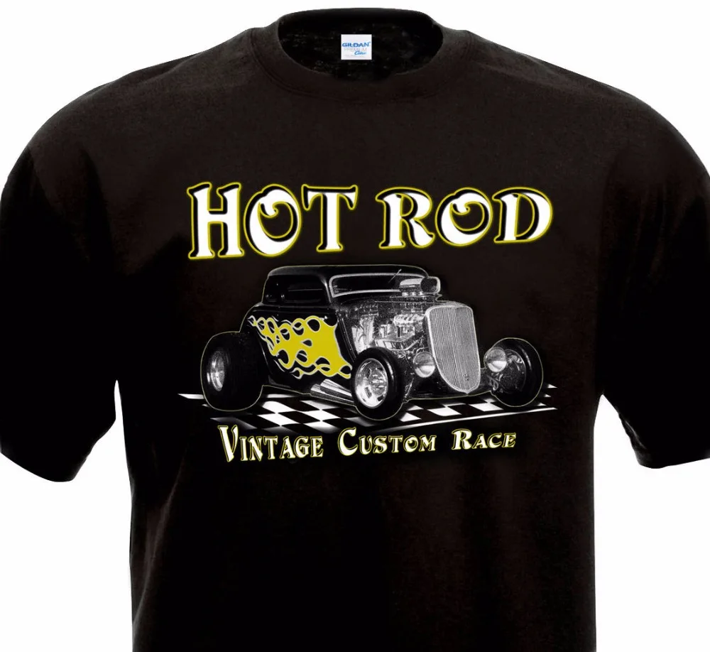 Free Shipping Men's New Fashion O Neck Popular Tee shirt Tops Hot Rod