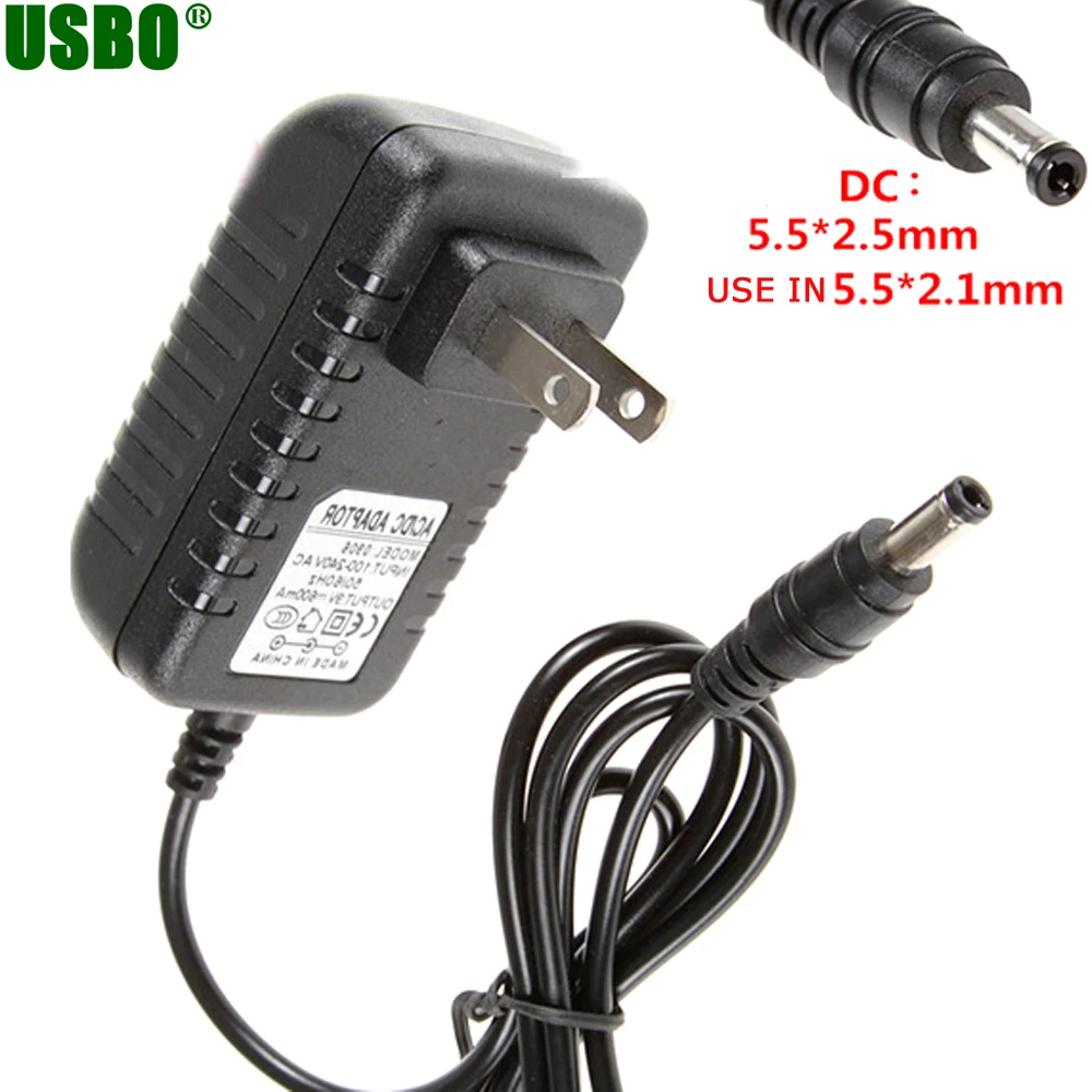 ЕС США Великобритания 1 м 5 в а 2 5*5 мм 1*100 240 адаптер питания переменного тока