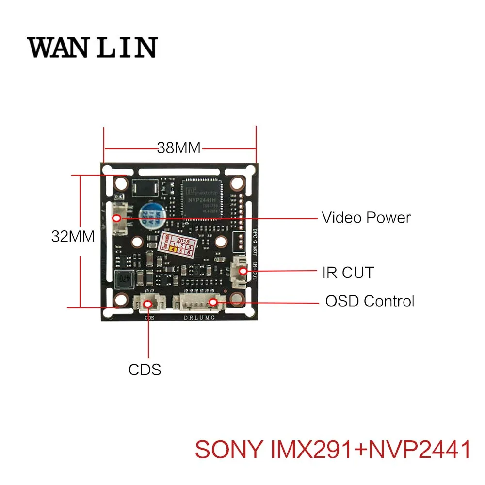 Модуль камеры WANLIN 1/3 дюйма 1080P SONY IMX291 + 2441 модуль UTC AHD CVBS CVI TVI 4 в 1 с кабелем OSD|Камеры