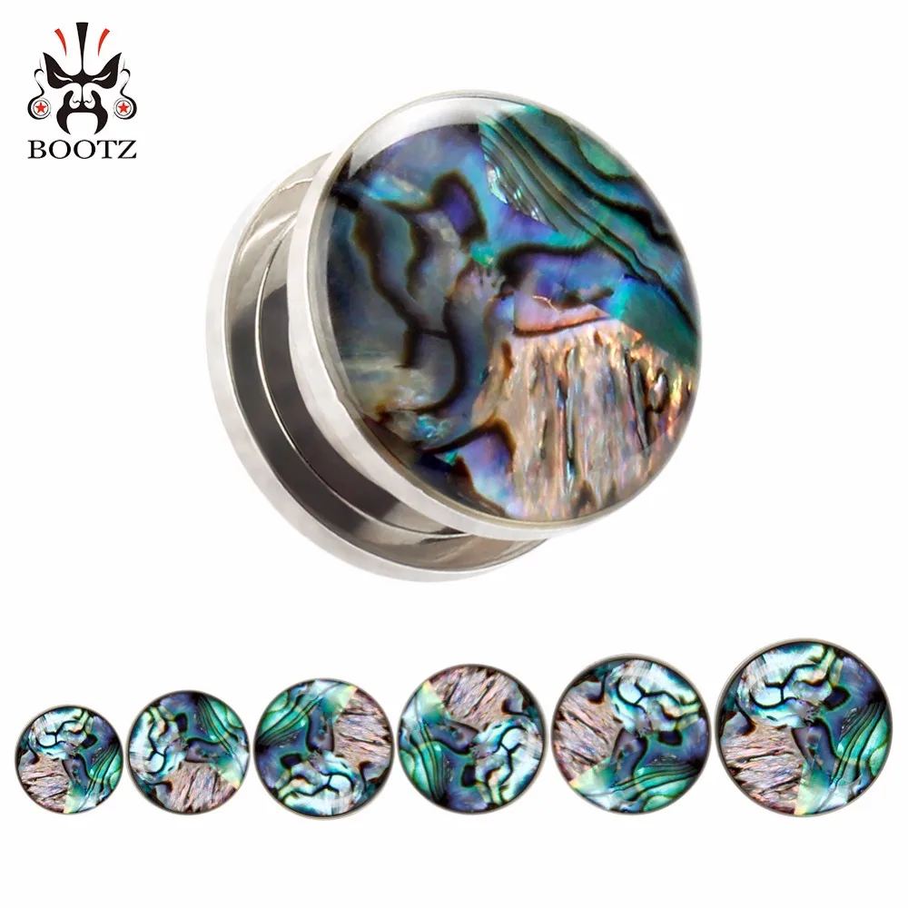 KUBOOZ Shell Ear Piercing Expander Stainless Steel Body Jewelry Gauges