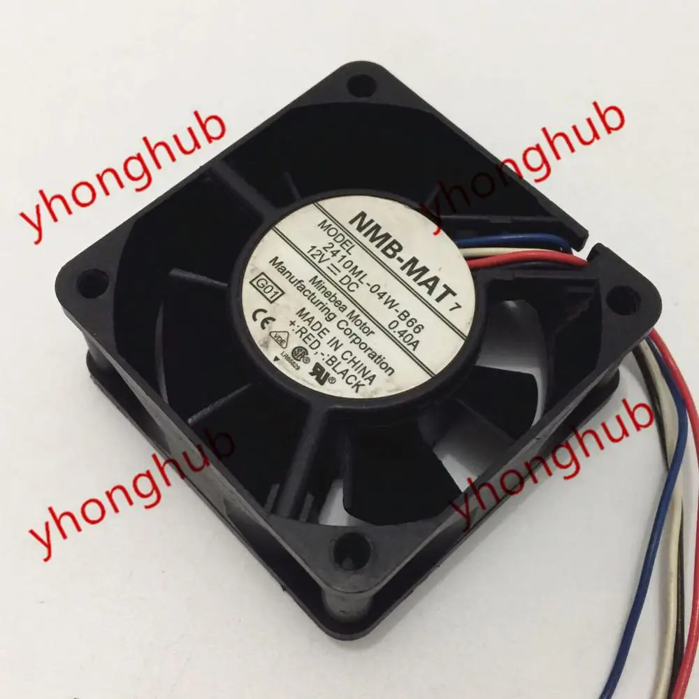

NMB-MAT 2410ML-04W-B66 G01 DC 12V 0.40A 60x60x25mm Server Cooler Fan