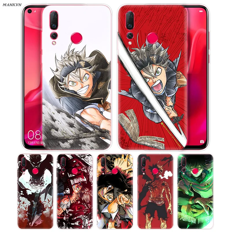 

Black Clover Anime Cartoon Case for Huawei Honor 7C 7A 7S 8X 8C 9i 9N P8 P9 Y9 Lite Pro 2018 2019 Fundas Rubber Cover Capa Case