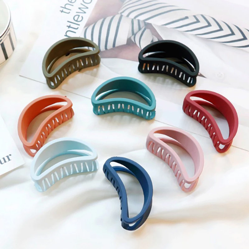 1PC Elegant Women Hairpins Colorful Clamp Hollow Out Hair Claw Clips Hair Styling Accessories For Ladies