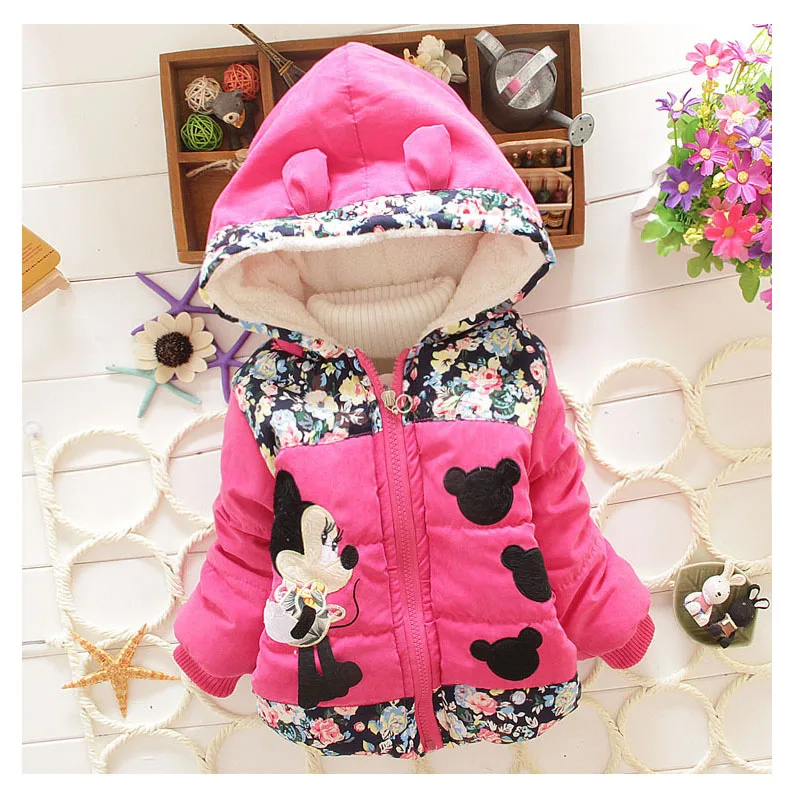 Girls winter clothes 2016 new autumn and winter clothing cotton jacket 1 3 year old lovely