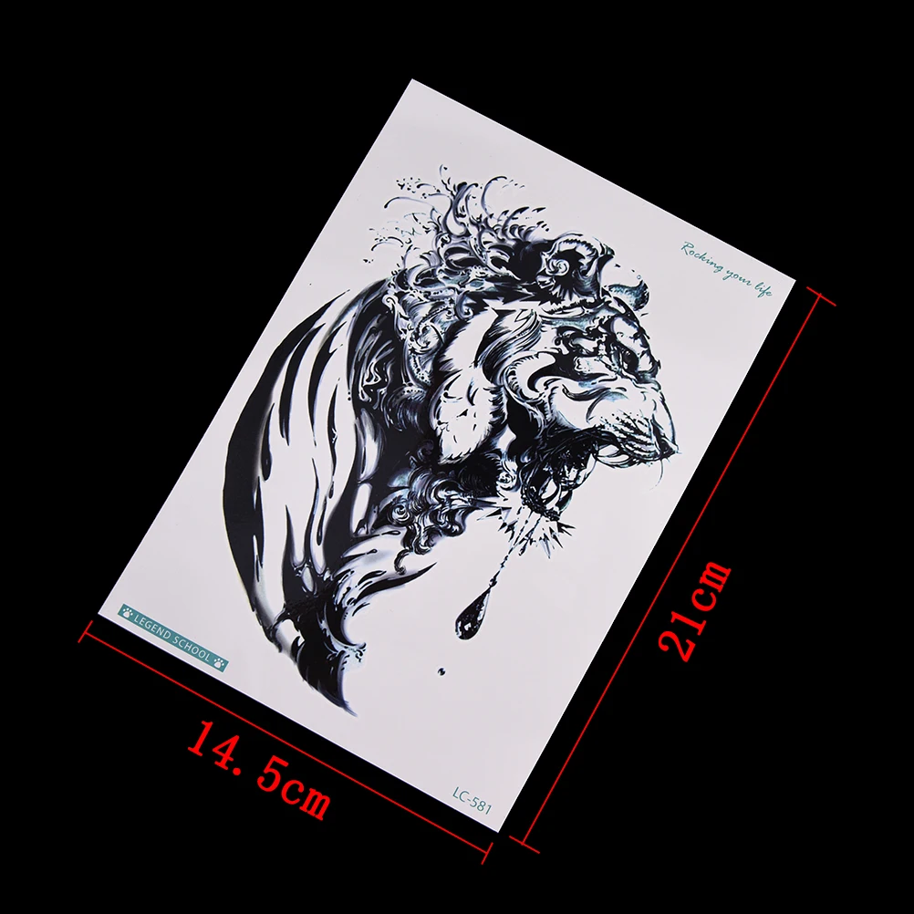 1 лист водостойкие тату наклейки Тигр 210x150 мм|tattoo decal|tiger tattooart tattoo |