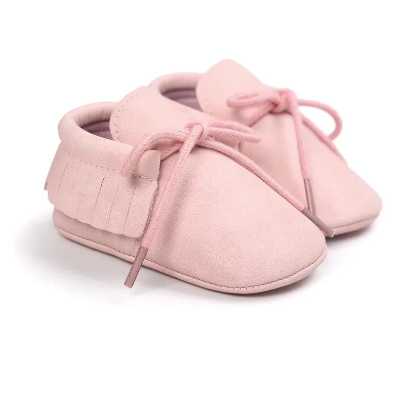 Mocassins de bébé en couleurs roses | Chaussures de style princesse pour bébés et filles 0 à 18 mois, CX45C