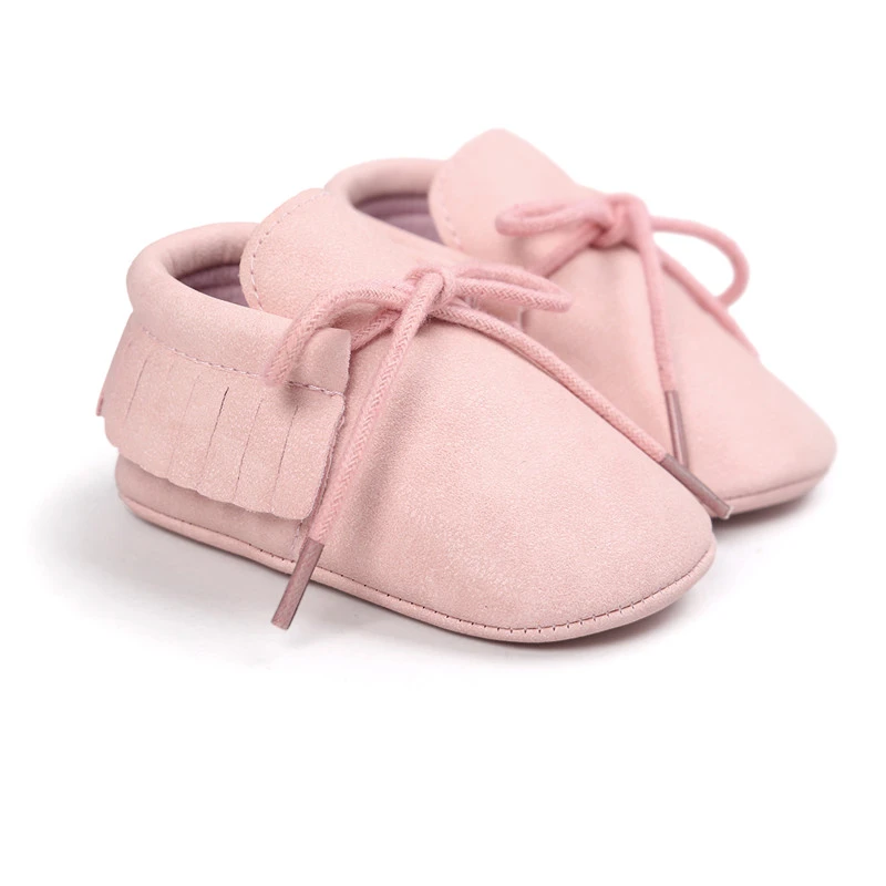 baby girl pink moccasins