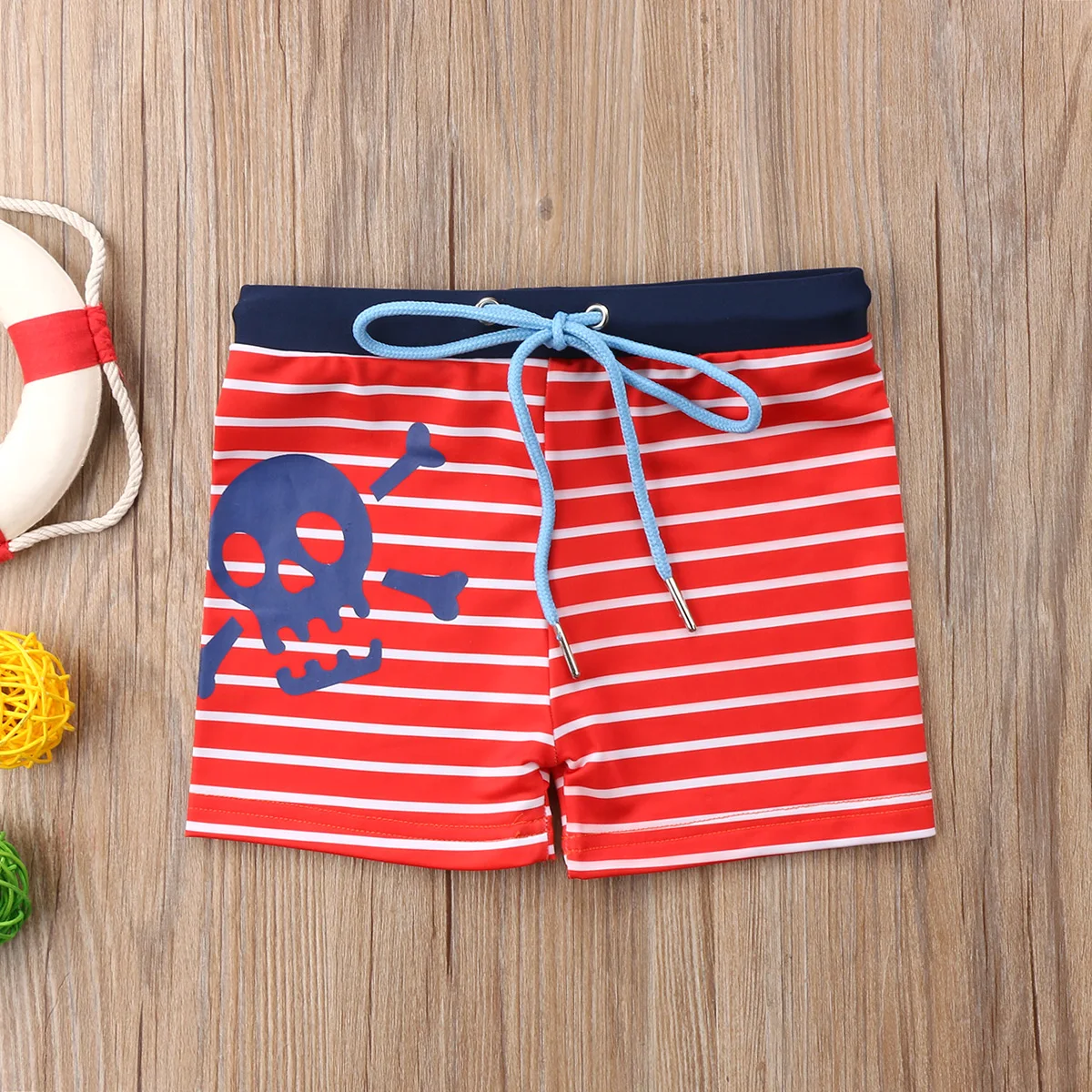 Новые летние детские плавки для мальчиков, шорты, плавки, полосатые пляжные шорты со звездами, праздничная одежда для купания, для детей 6 мес.-6 лет