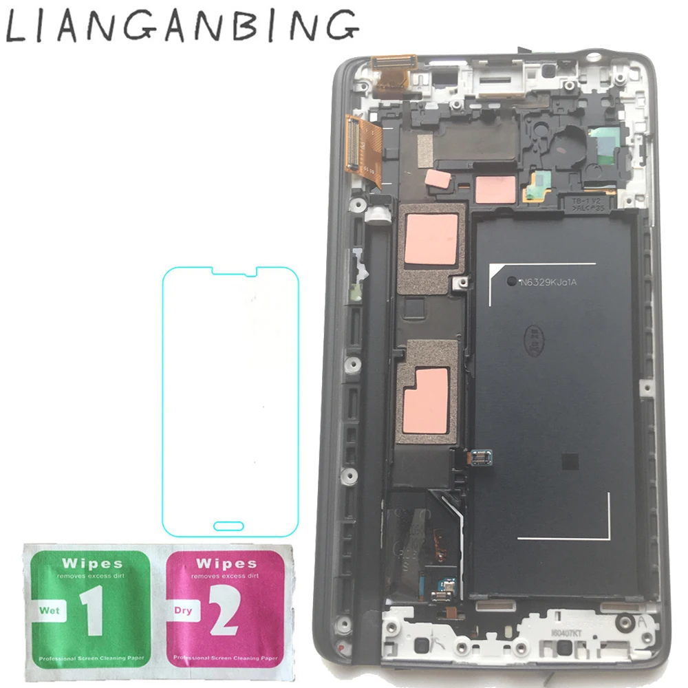 

Super AMOLED LCD Note 4 Edge N915 N9150 N915F Display Frame 100% Tested Working Touch Screen Assembly For Samsung Galaxy N915