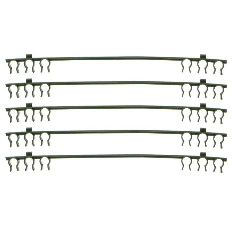 EPNT 12pcs//Set Plastic Plant Fix Clips Rack Stem Climbing Vine Support Tied Bundle for Vegetables Tomato Plant Cage Clamp Gardening Tool