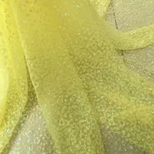GLace 3Y/Lot желтый жесткий Bronzing сетчатая ткань с блестками для платья детей ткань выступления ткань TX755