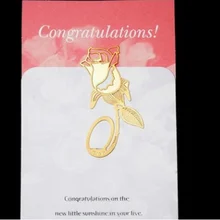 DHL 300 штук из метала золотого цвета розовые закладки подарок на свадьбу Сувениры для вечеринки ко дню рождения